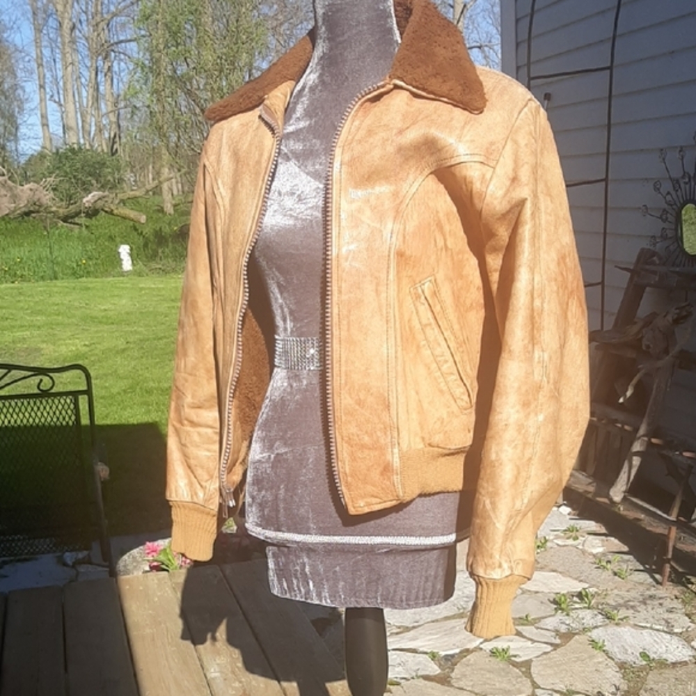 70's VINTAGE Leather Distressed Jacket